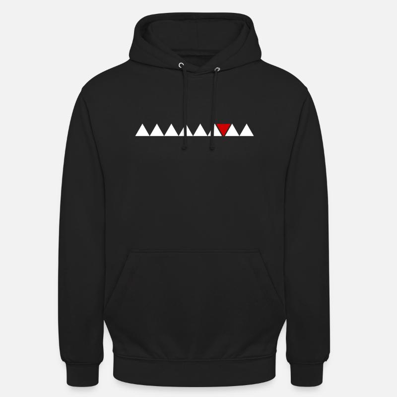 différents triangles - Sweat-shirt à capuche unisexe - noir