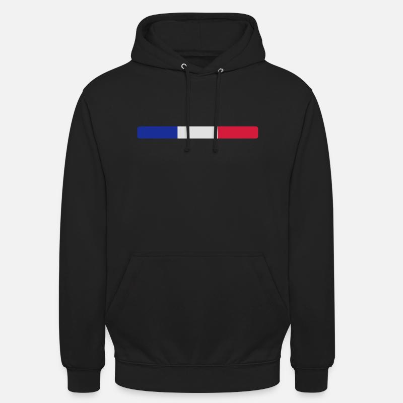 France - Sweat-shirt à capuche unisexe - noir