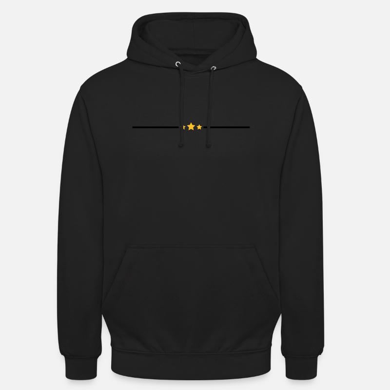 Ligne Star - Sweat-shirt à capuche unisexe - noir