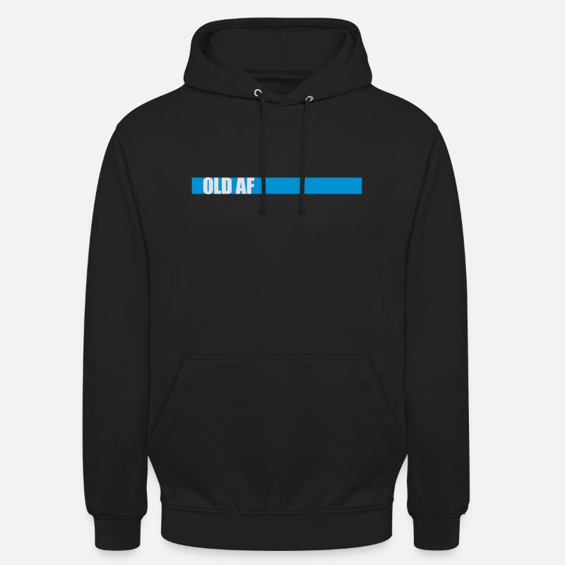 old AF Text Logo - Unisex Hoodie - Schwarz