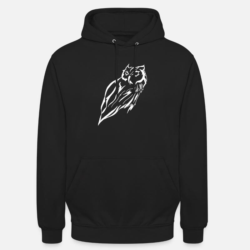 Chouette, Chouette - Sweat-shirt à capuche unisexe - noir
