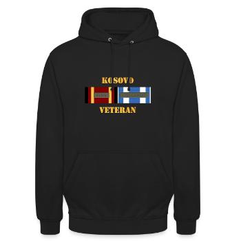 Kosovo KFOR Veteran - Unisex Hoodie - Schwarz - Vorne - Alina (178cm) & Michal (187cm)
