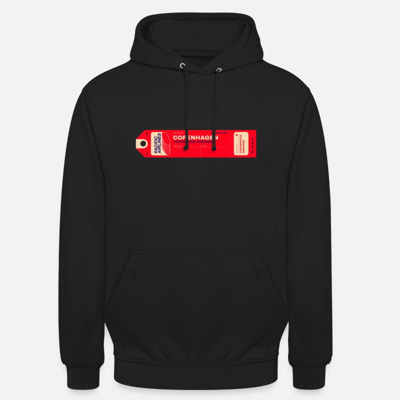 Kopenhagen - Ticket - Unisex Hoodie - Schwarz