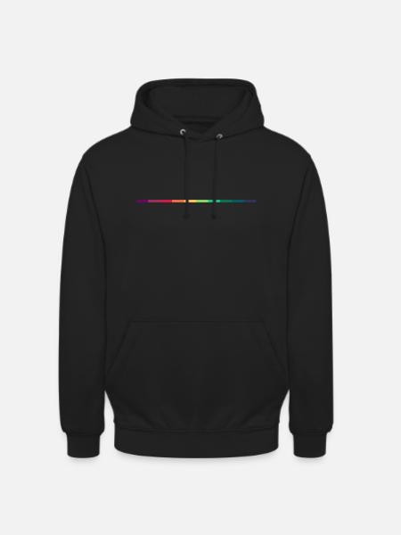 Regenbogen Linie - Unisex Hoodie - Schwarz