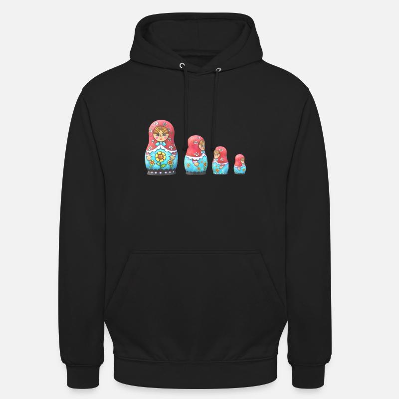 Matryoshka Evolution - Sweat-shirt à capuche unisexe - noir
