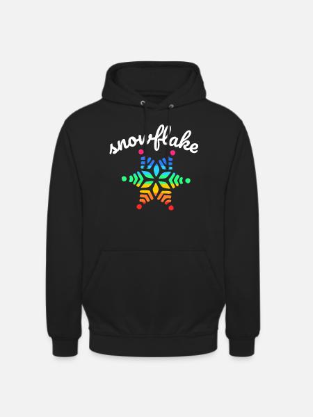 Regenbogen Schnee - Unisex Hoodie - Schwarz