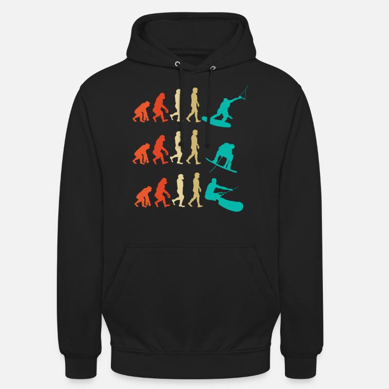 Wakeboarding evolution gift - Unisex Hoodie - black