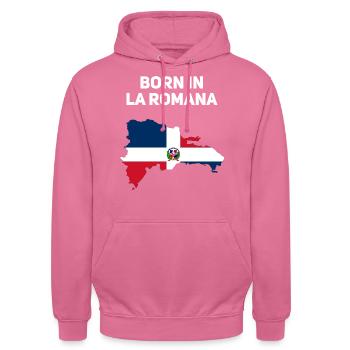 République dominicaine - Sweat-shirt à capuche unisexe - rose - Devant - Alina (178cm) & Michal (187cm)