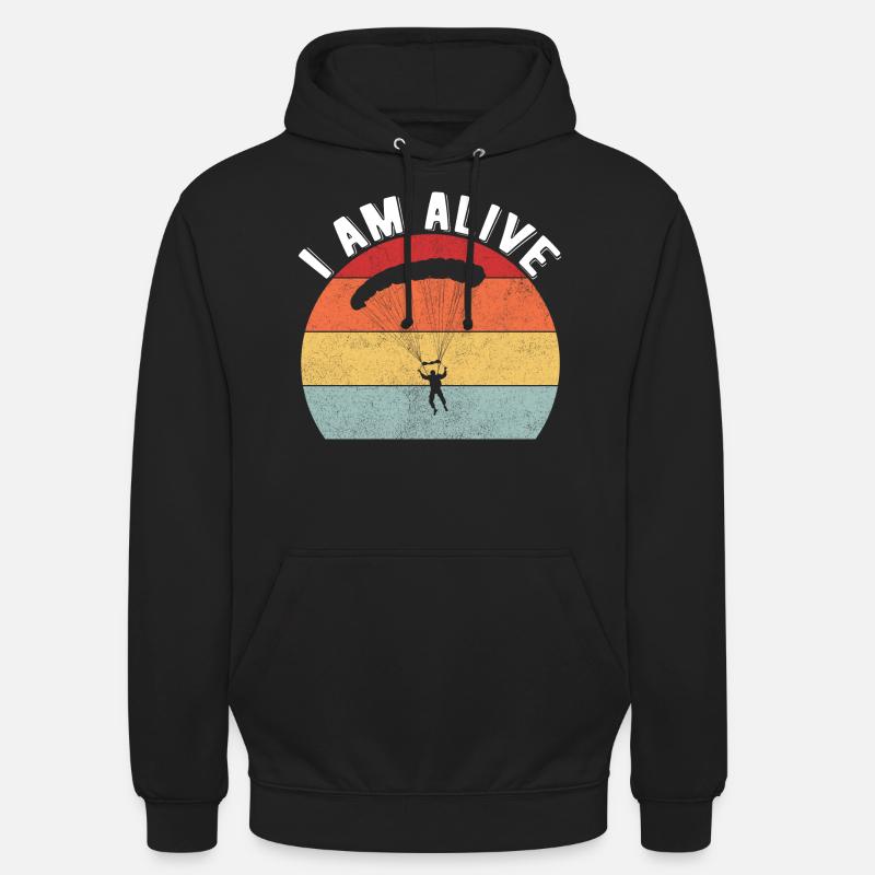Skydiving Parachuting Skydive Skydiver - Unisex Hoodie - Schwarz