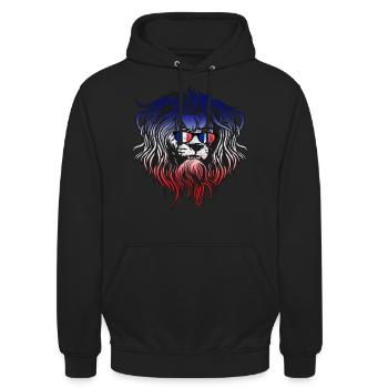 Frankreich - Unisex Hoodie - Schwarz - Vorne - Alina (178cm) & Michal (187cm)