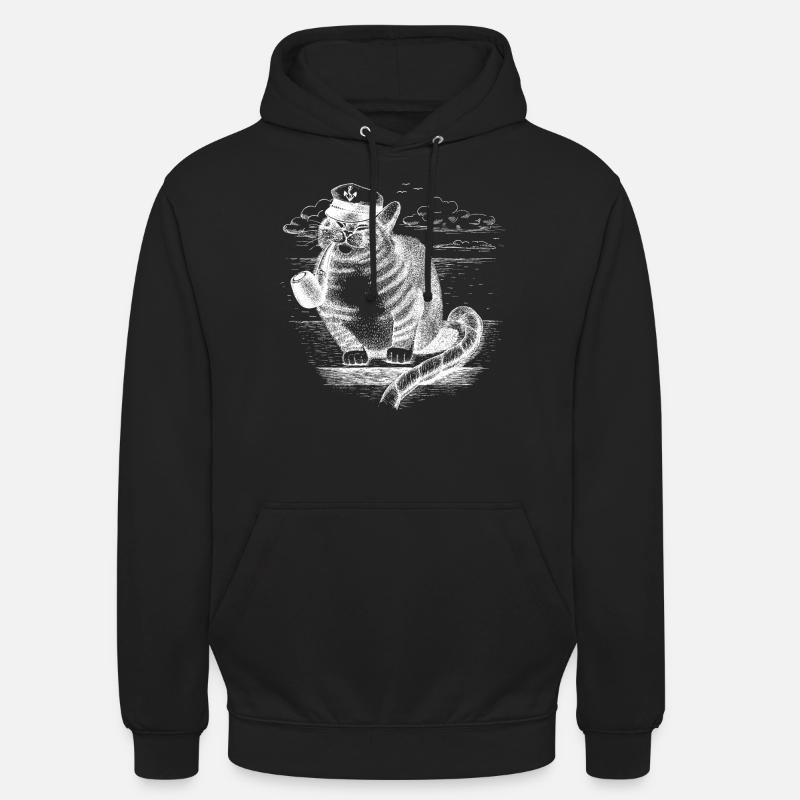 Capitaine de chat - Sweat-shirt à capuche unisexe - noir