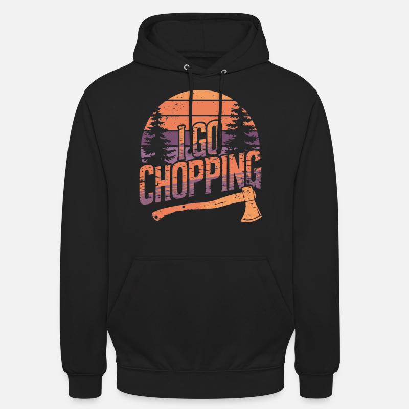 Bûcheron Coupe-arbre à tronçonner - Sweat-shirt à capuche unisexe - noir
