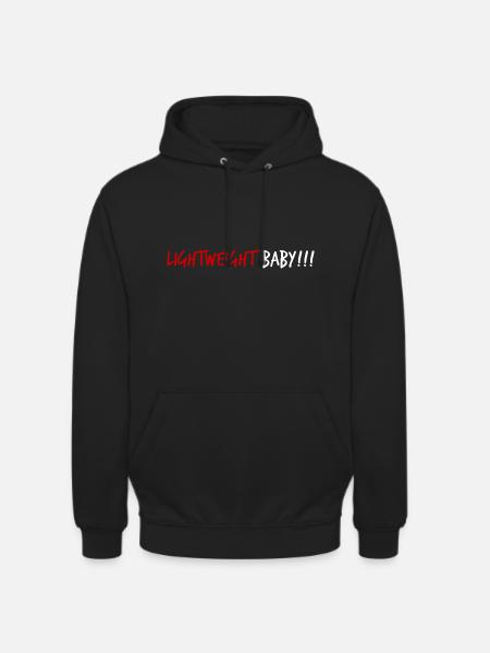 Bébé léger (blanc/rouge) - Sweat-shirt à capuche unisexe - noir