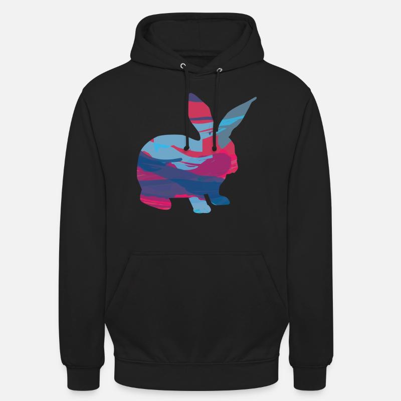 Lapin Lapin Lapin Lapin - Sweat-shirt à capuche unisexe - noir