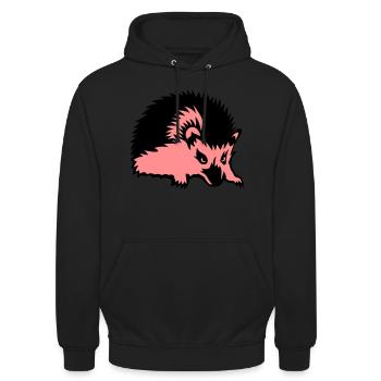 wicked woodpecker hedgehog - Unisex Hoodie - black - Front - Alina (178cm) & Michal (187cm)