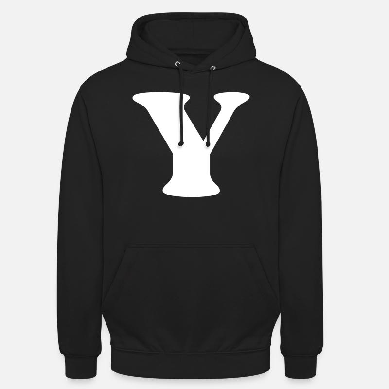 Lettre y - Sweat-shirt à capuche unisexe - noir