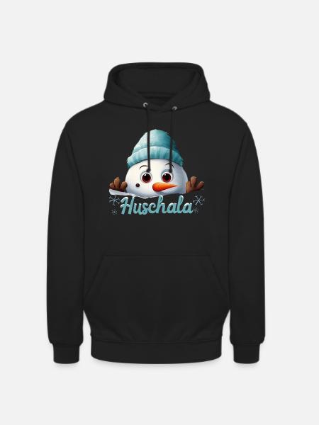 Huschala Kalt Winter fränkisch - Unisex Hoodie - Schwarz