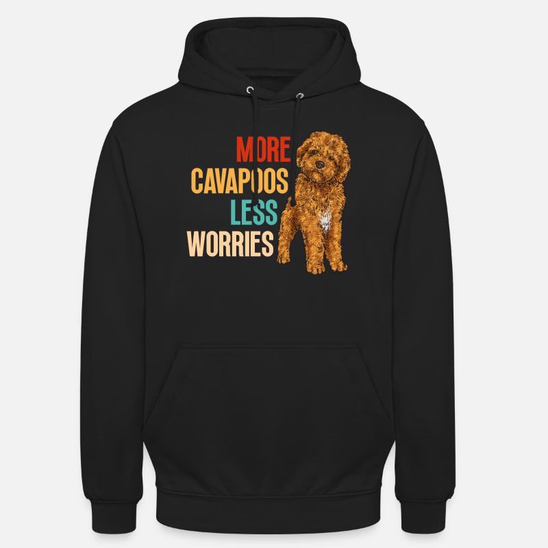 Cavapoo Cavoodle Capoodle Chien - Sweat-shirt à capuche unisexe - noir