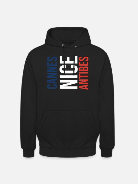 Cannes Nice Antibes (Südfrankreichgeschenk) - Unisex Hoodie - Schwarz