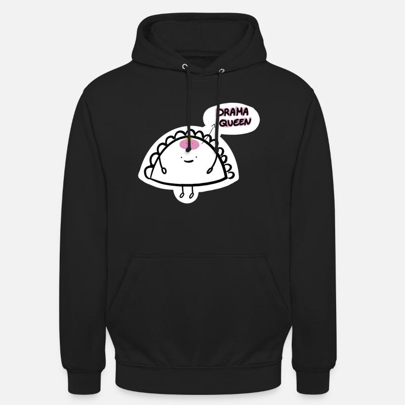 Dumpling Drama Queen Dumpling - Sweat-shirt à capuche unisexe - noir