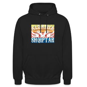 Vinatge shqiptar - Unisex Hoodie - black - Front - Alina (178cm) & Michal (187cm)