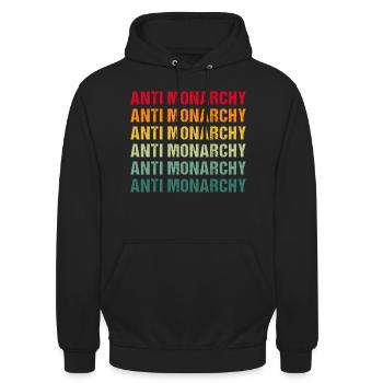Anti Monarchy Not My Royal Lustige Demokratie - Unisex Hoodie - Schwarz - Vorne - Alina (178cm) & Michal (187cm)
