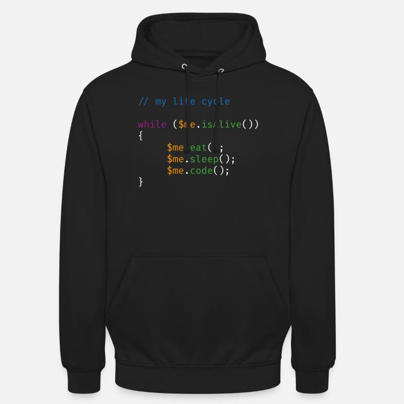 Live Cycle Code - Unisex Hoodie - Schwarz