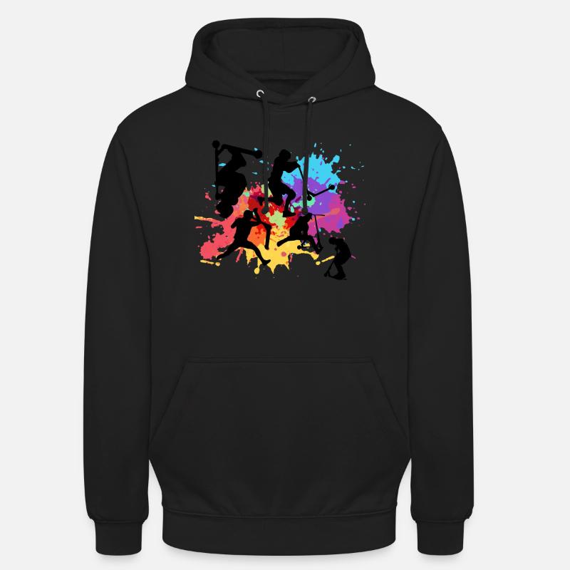 Stuntscooter,Trickscooter,tricks,stunt,e-scooter - Sweat-shirt à capuche unisexe - noir