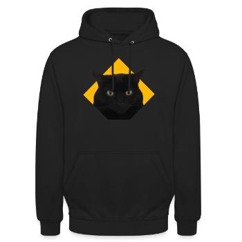 Logo Chat Noir - Sweat-shirt à capuche unisexe - noir - Devant - Alina (178cm) & Michal (187cm)