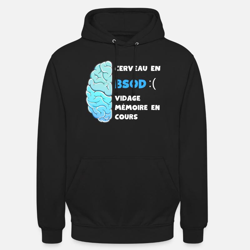 Vidage mémoire en cours. BSOD - Sweat-shirt à capuche unisexe - noir