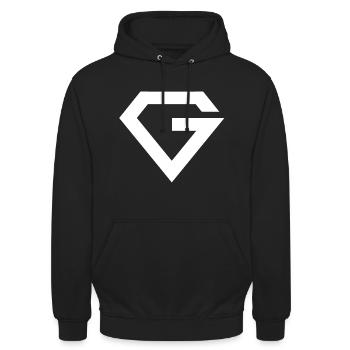 gr33dy_2024_VIP_G - Unisex Hoodie - Schwarz - Vorne - Alina (178cm) & Michal (187cm)