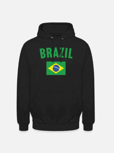 Drapeau du Brésil - Sweat-shirt à capuche unisexe - noir