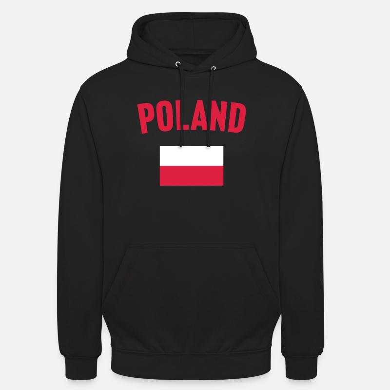Drapeau de la Pologne - Sweat-shirt à capuche unisexe - noir