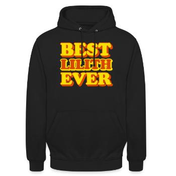 Funny gift with first name Lilith - Unisex Hoodie - black - Front - Alina (178cm) & Michal (187cm)