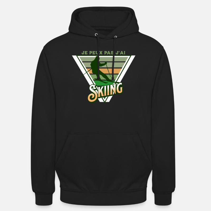 Skiing - Sweat-shirt à capuche unisexe - noir