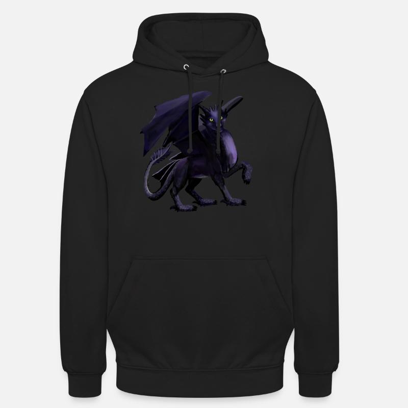 drago nero - Felpa con cappuccio unisex - nero