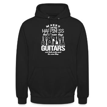 guitar player - Unisex Hoodie - Schwarz - Vorne - Alina (178cm) & Michal (187cm)