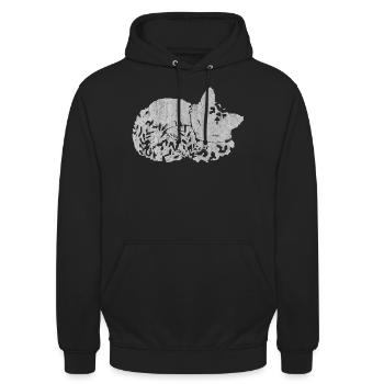 Fox, foxes - Unisex Hoodie - black - Front - Alina (178cm) & Michal (187cm)