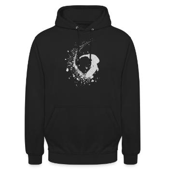 Aller surfer, surfer - Sweat-shirt à capuche unisexe - noir - Devant - Alina (178cm) & Michal (187cm)