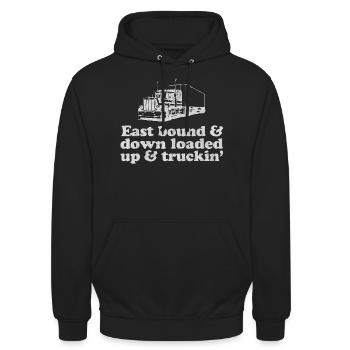 LKW Fahrer, truck, fahrer - Unisex Hoodie - Schwarz - Vorne - Alina (178cm) & Michal (187cm)