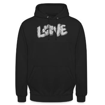 Chien, chiens d'amour, amoureux de chien, amoureux de chien - Sweat-shirt à capuche unisexe - noir - Devant - Alina (178cm) & Michal (187cm)