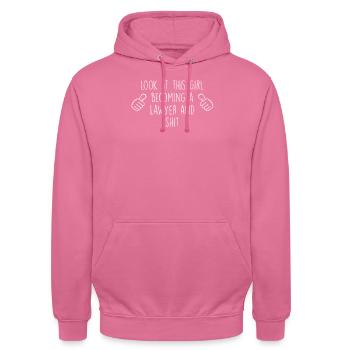 Avocat, avocat, droit, études de droit - Sweat-shirt à capuche unisexe - rose - Devant - Alina (178cm) & Michal (187cm)