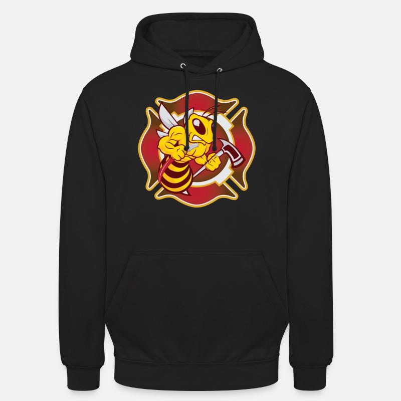 Pompier pompier abeille - Sweat-shirt à capuche unisexe - noir
