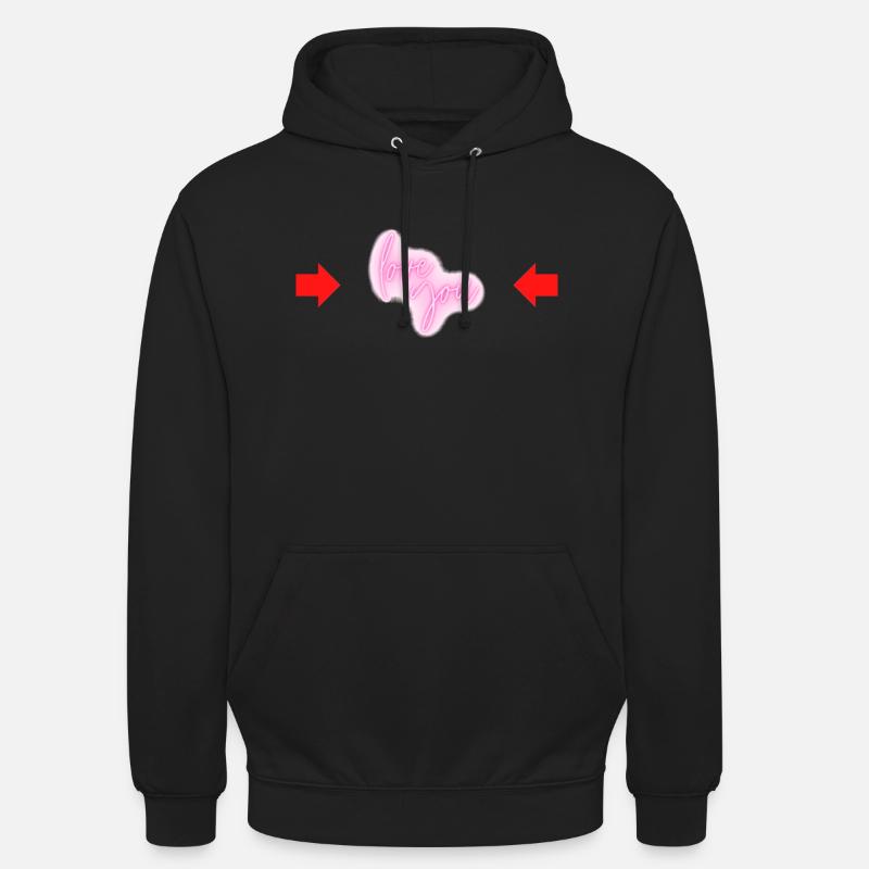 Je t’aime - Sweat-shirt à capuche unisexe - noir