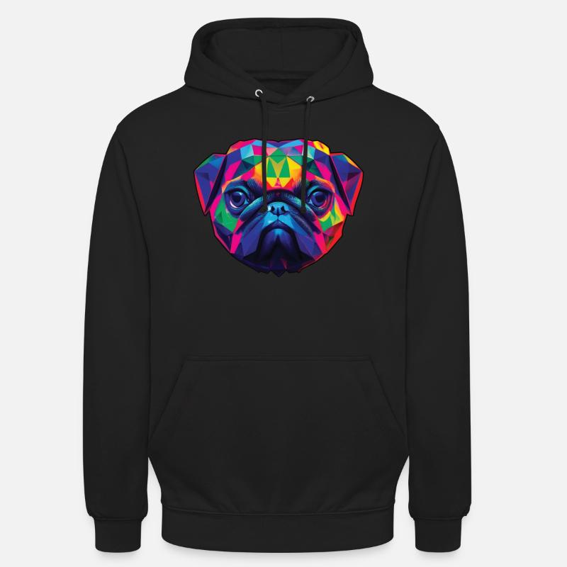 Polygon Mops fabreich - Unisex Hoodie - Schwarz