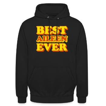 Aileen Vorname lustiges Geschenk - Unisex Hoodie - Schwarz - Vorne - Alina (178cm) & Michal (187cm)