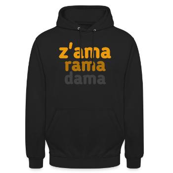 Bavarois Drôle - Sweat-shirt à capuche unisexe - noir - Devant - Alina (178cm) & Michal (187cm)
