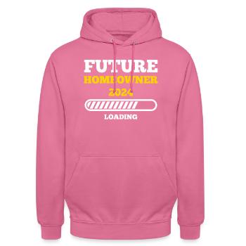Future Home Owner 2024 - Unisex Hoodie - pink - Front - Alina (178cm) & Michal (187cm)