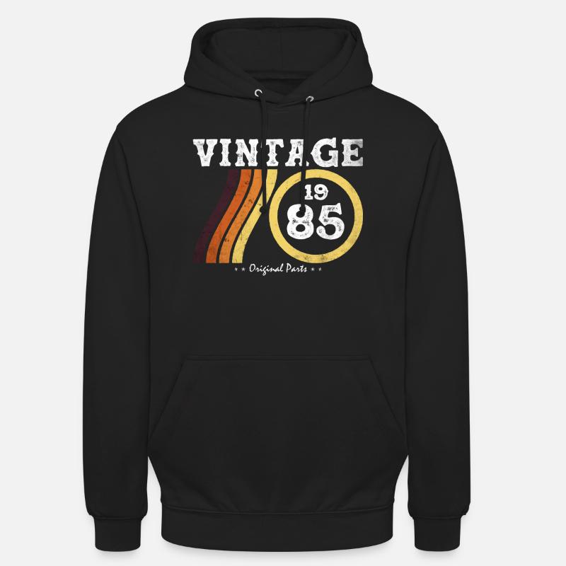 Millésime 1985 - Classique Édition Limitée Rétro 39 - Sweat-shirt à capuche unisexe - noir