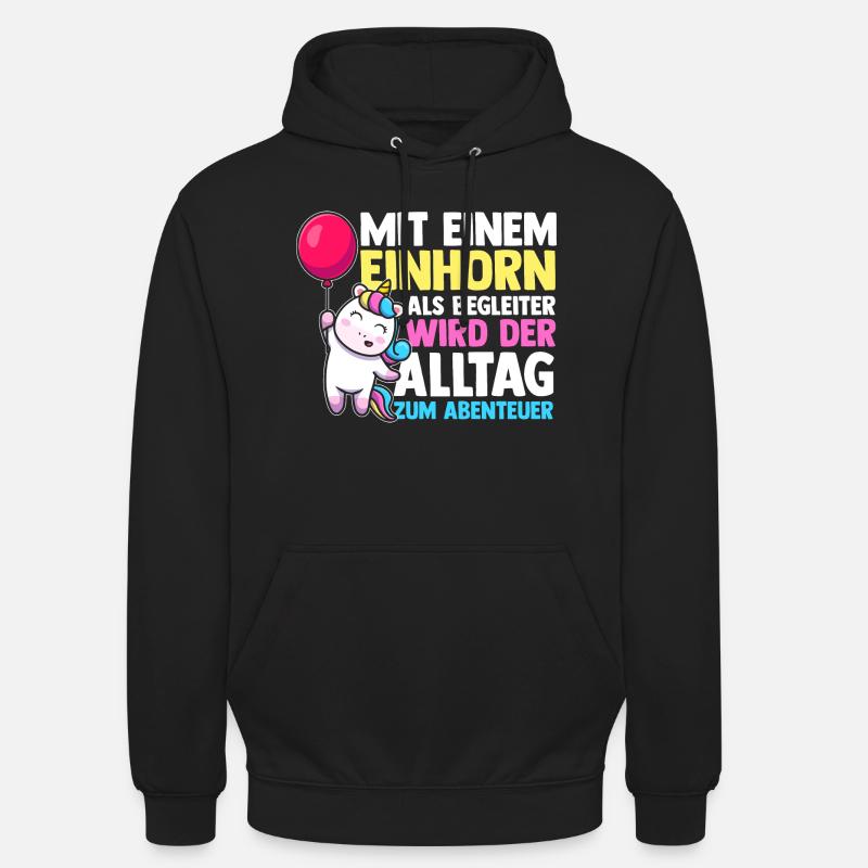 Einhorn - Unisex Hoodie - Schwarz
